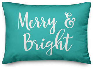 Merry & Bright, Teal 14x20 Lumbar Pillow