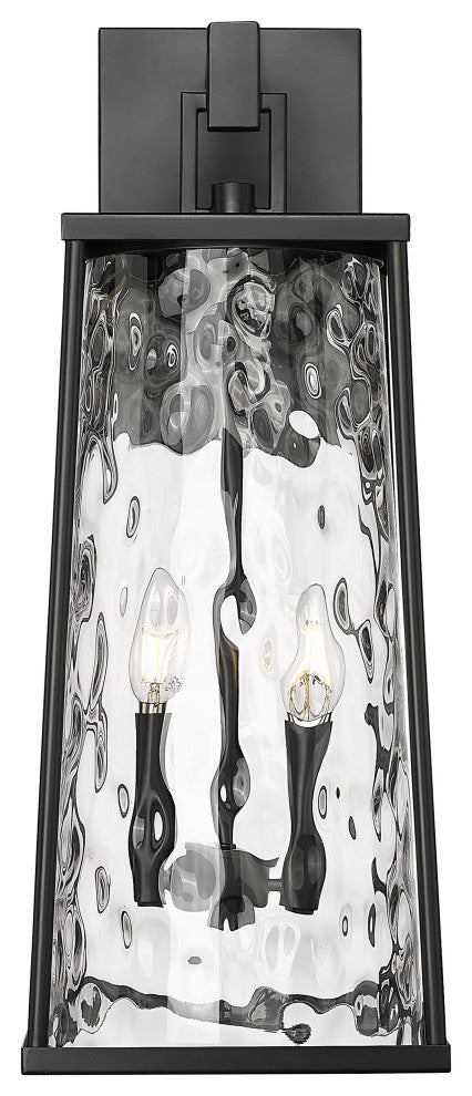 Dutton 2 Light 24" Tall Powder Coated Black Outdoor