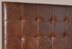King Size Mink Brown Genuine Leather Tufted Headboard