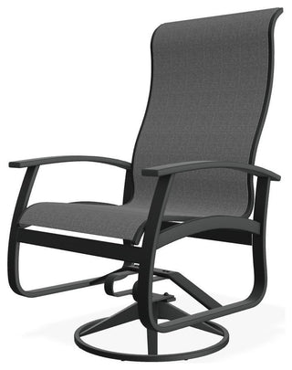 Belle Isle Sling Outdoor Swivel Rocker, Titanium/Graphite