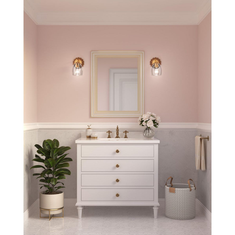 Quillan Collection Transitional Bath and Vanity Light, Gold Ombre