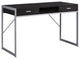 22" Dark Brown Rectangular Computer Desk With Two Drawers