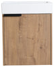 Wall-Mounted Bathroom Vanity With Ceramic Top and Basin
