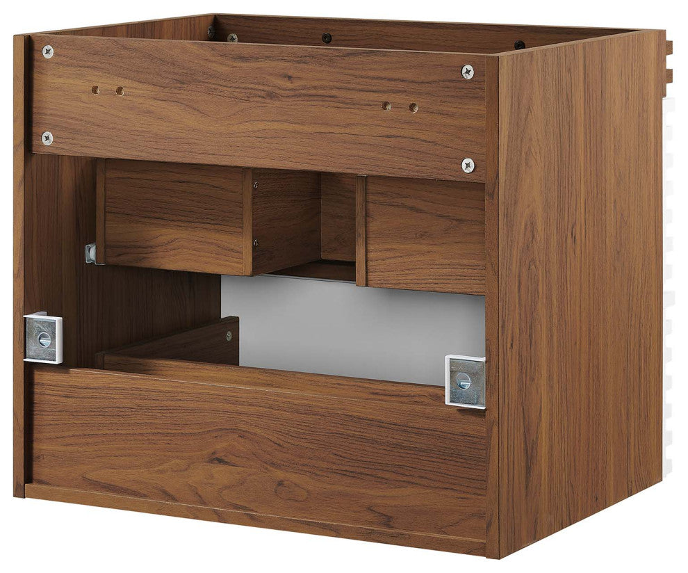 Render 24" Wall-Mount Bathroom Vanity Cabinet, White Walnut