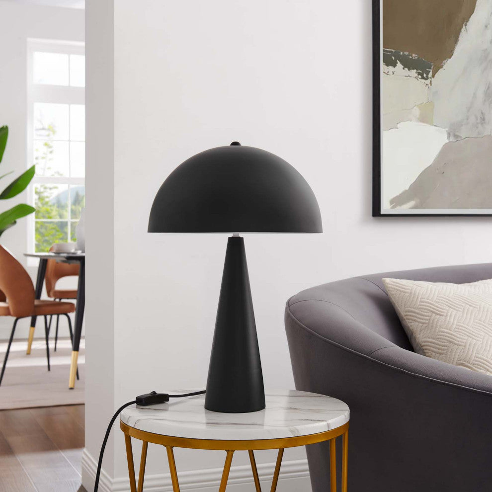 Selena Metal Table Lamp, Black