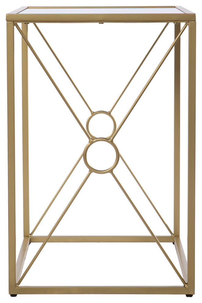 Fanning Mirror-Top End Table