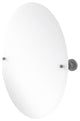 Frameless Oval Tilt Mirror with Beveled Edge, Matte Gray