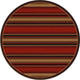 Santa Fe Stripe Rug, Red, 8'x8' Round, Round