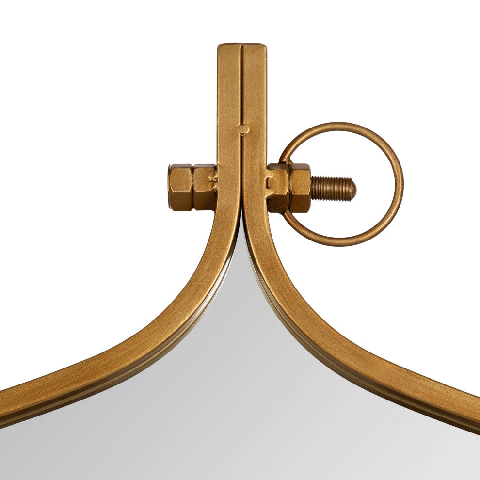 Yitro Metal Framed Wall Mirror, Gold 20x34