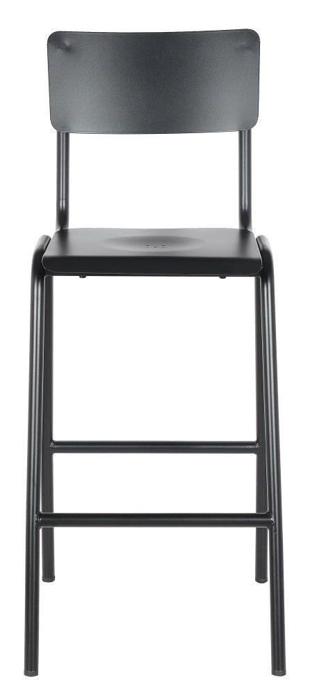 Corrisa 30'' Patio Bar Stool, Frosted Black (Set of 2)