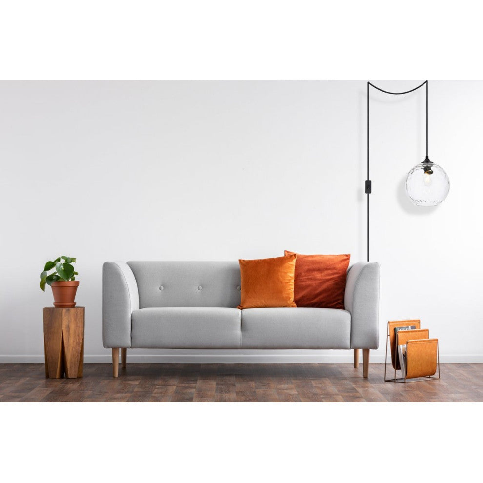 Living District Cashel 1-Light Plug-In Pendant Black