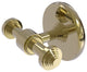 Southbeach Double Robe Hook, Unlacquered Brass