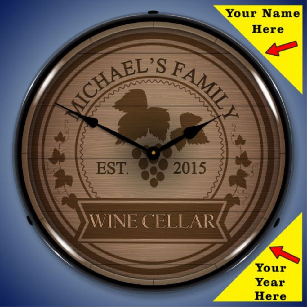 AG20111172 Add Your Name Wine Cellar Clock