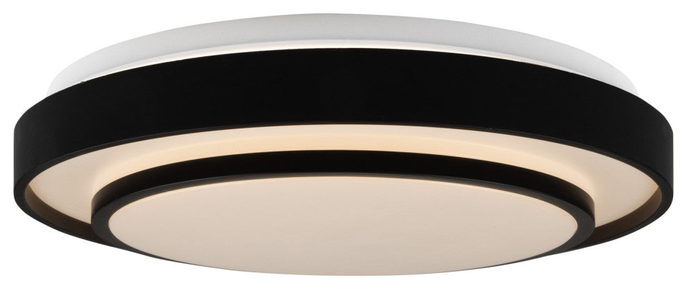 Aziza - Flush Mount - Black - 15"W