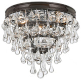 Calypso 3-Light Flush Mount, Vibrant Bronze and Glass Balls