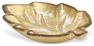 Adriano Golden Cast Iron Leaf Dish Decor