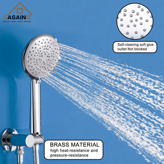 9.5 inch Wall-mounted Complete Shower System with Handheld and Tub Spout, Chrome