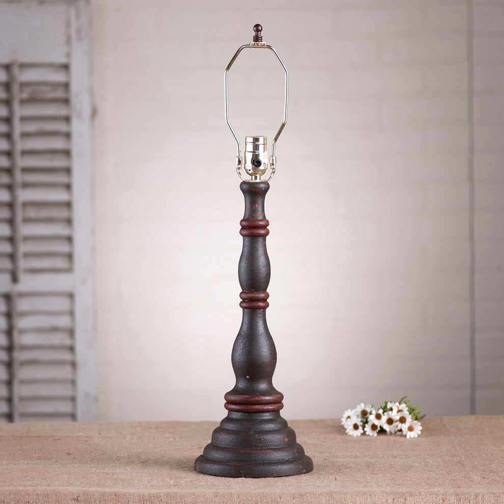 Davenport Lamp Base, Espresso With Salem Brick