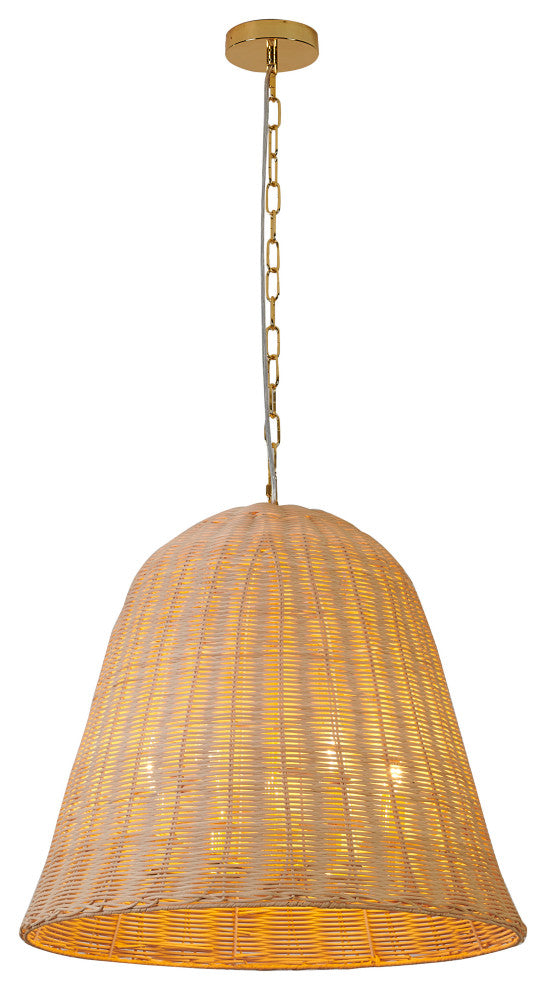 BETHEL INTERNATIONAL MIA08C23W 6-Light Chandelier, Natural White