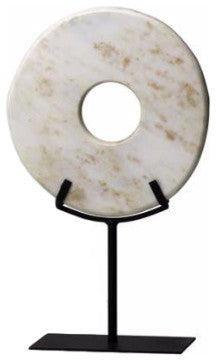 Cyan Design 02309 Large White Disk On Stand