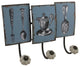 Antique Style Tea Service Distressed Finish Decorative Wall Hook