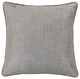 Solid Taupe Linen Euro Sham, 27"x27"