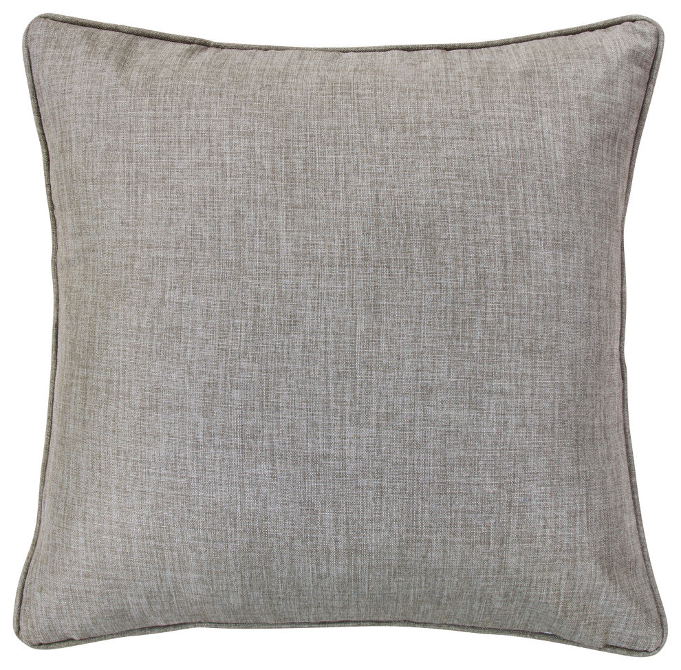Solid Taupe Linen Euro Sham, 27"x27"