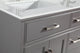Vanity Art Vanity Set With White Stone Top, 60", Gray, Standard Mirror