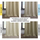 Faux Linen Grommet Room Darkening Curtain Single Panel, Thatched Tan, 50w X 96l