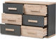 Pandora Modern Dark Gray and Light Brown Two-Tone 6-Drawer Dresser