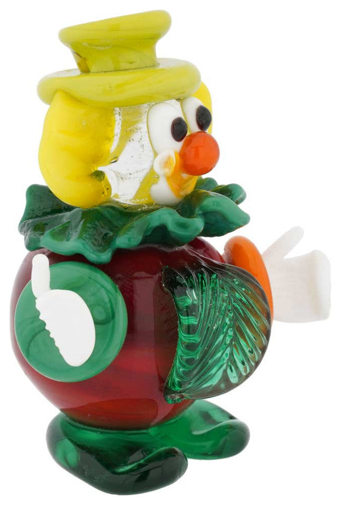 GlassOfVenice Murano Glass Small Clown - Red Apple