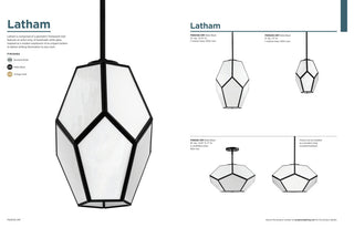 Latham Collection 1-Light Contemporary Pendant, Brushed Nickel