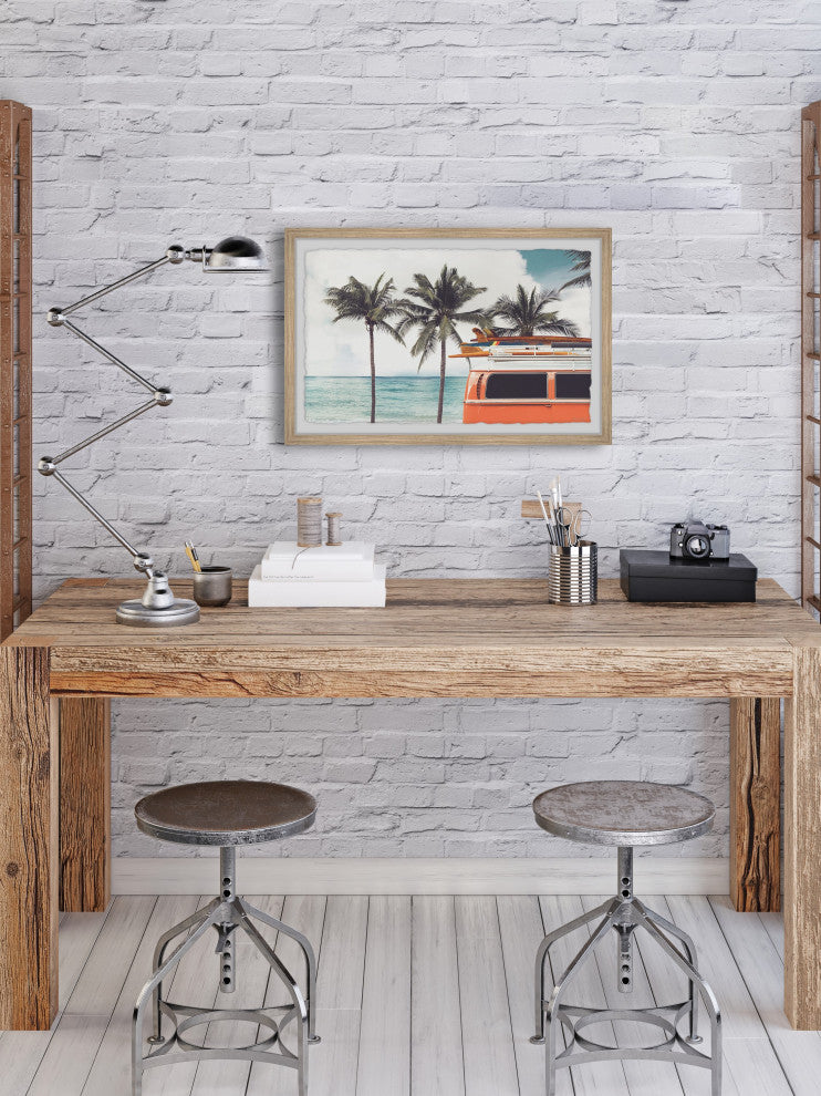 "Van Life" Framed Painting Print, 12x8