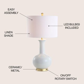 Brussels Ceramic/Metal LED Table Lamp