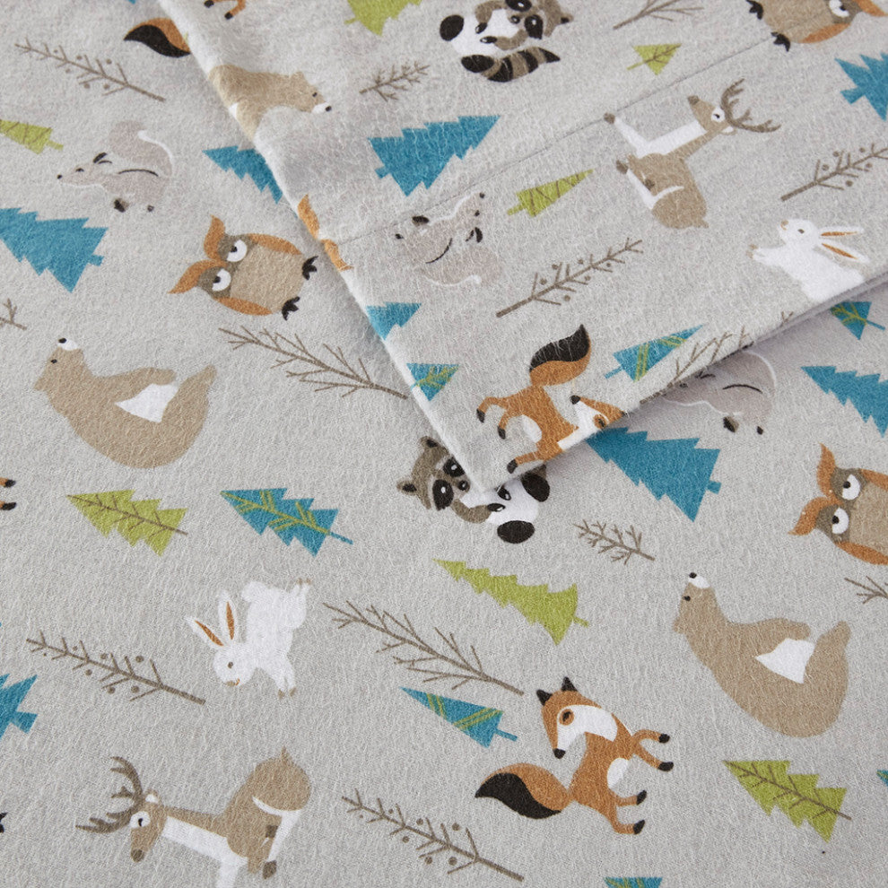 True North by Sleep Philosophy Cozy Flannel Printed Sheet Set, Multi