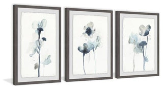 Midnight Blossoms IV Triptych, Set of 3, 12x18 Panels