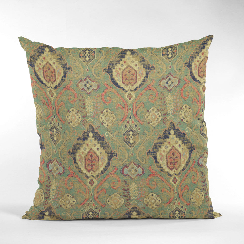 Nile Romero Woven Luxury Throw Pillow, Double sided 22"x22"