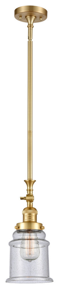 Canton 1 Light Mini Pendant, Satin Gold, Seedy