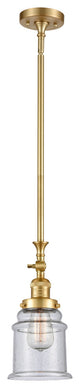 Canton 1 Light Mini Pendant, Satin Gold, Seedy