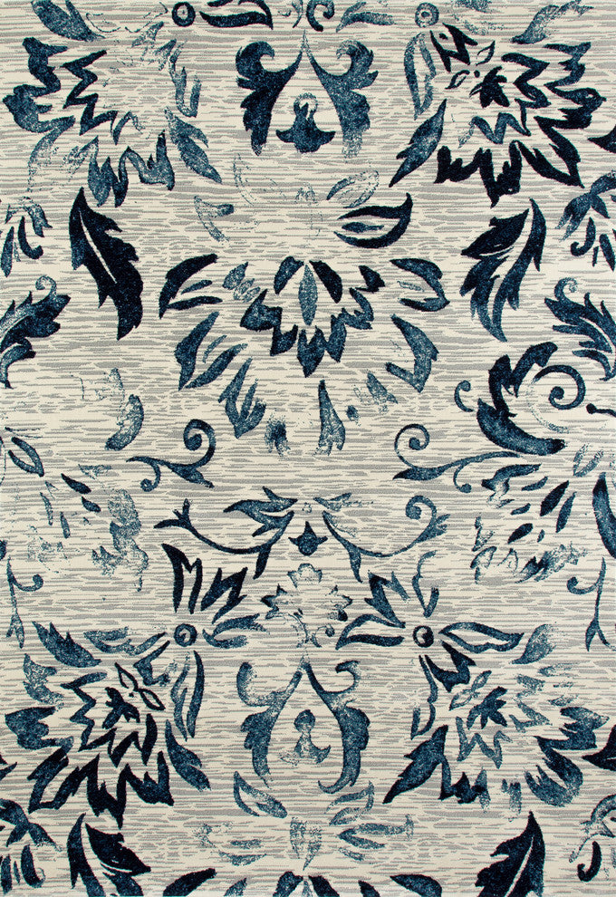 Bastille Faded Beauty Area Rug, Navy, 2'2"x3'11"