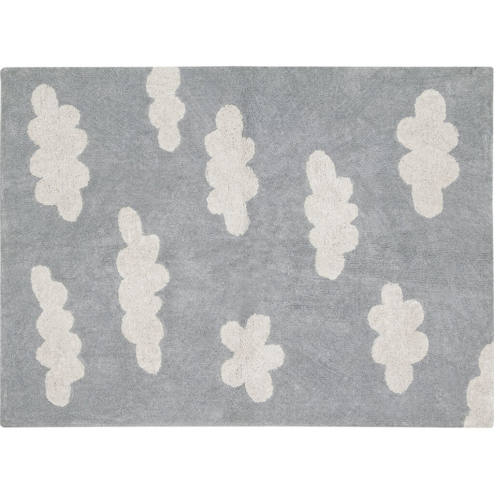 Cloud Washable Rug, Gray