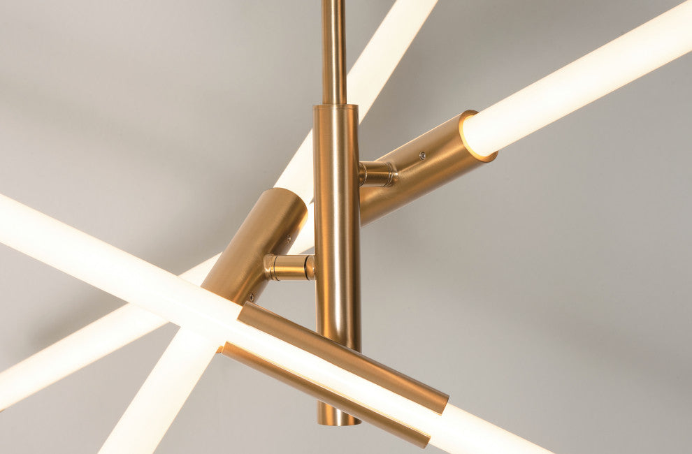 Rusnak 30" LED Pendant, Satin Brass
