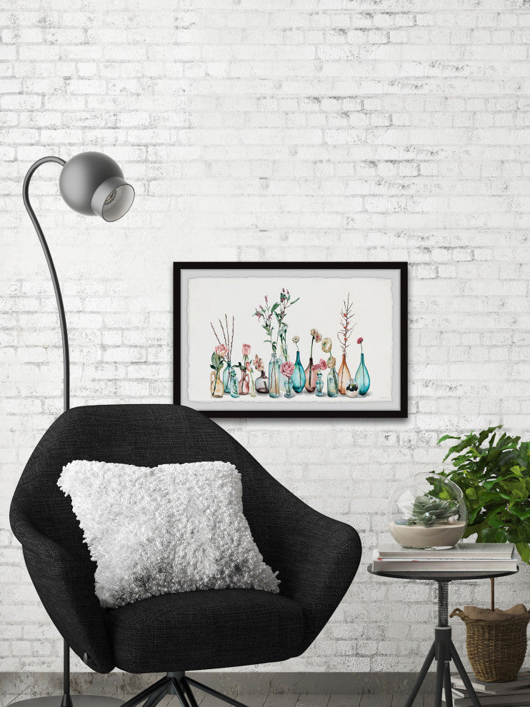 "Bottles and Jars" Framed Painting Print