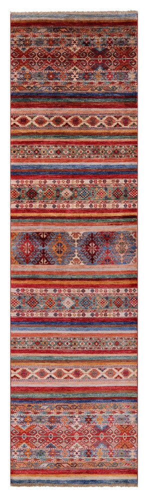 Khorjin Super Kazak Handmade Runner Rug 2' 7" X 9' 10" Q7486