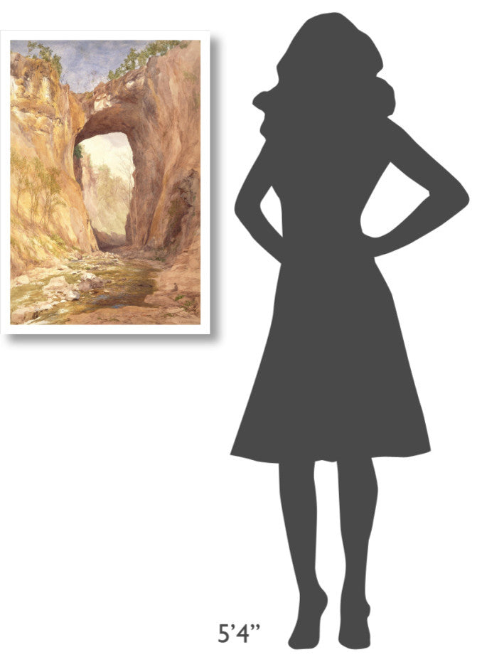 "Natural Bridge, Virginia, 1876" Digital Paper Print by John Henry Hill, 22"x32"