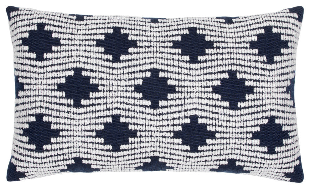 Pizzazz Indigo Lumbar Indoor/Outdoor Performance Pillow, 12"x20"