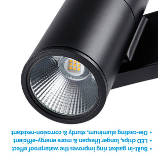 8-Pack 20W LED Cylinder Up Down Wall Light, Aluminum Finish Outdoor Wall Lamp