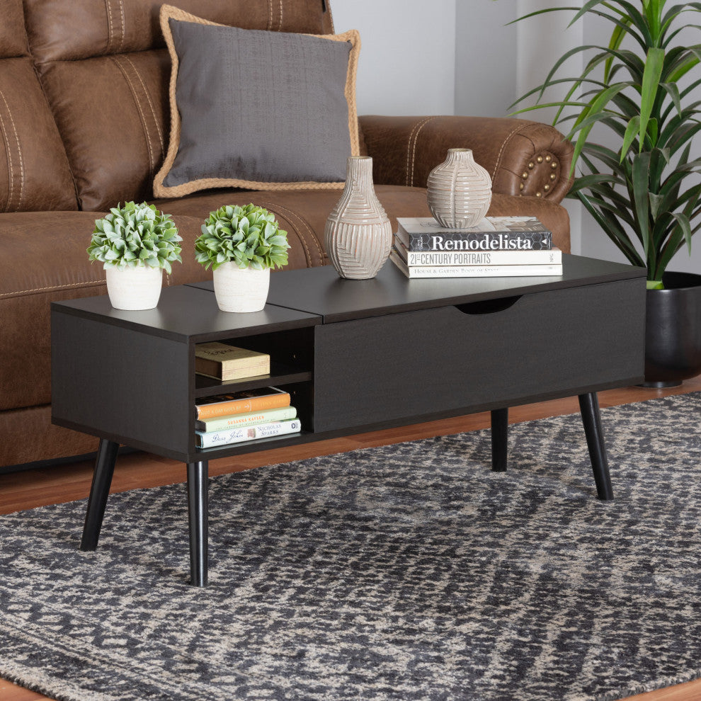Rita Two-Tone Coffee Table With Lift-Top Storage
