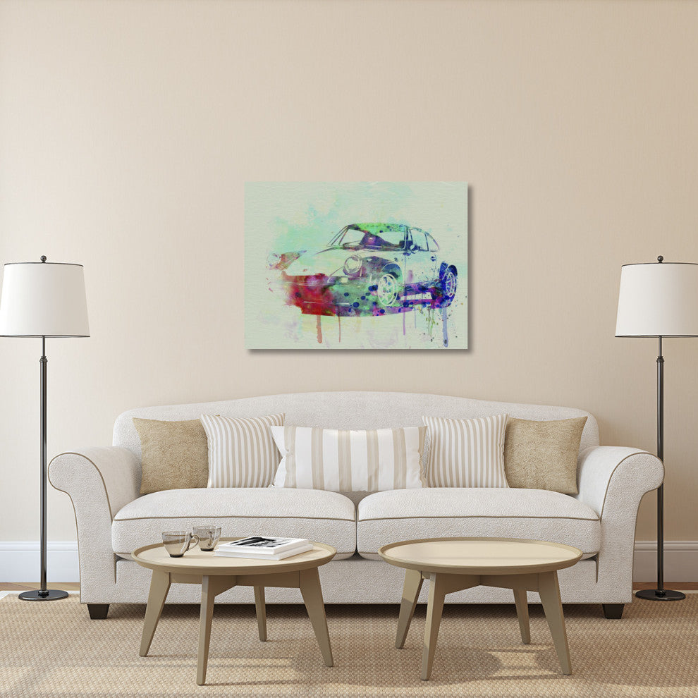 "Porsche 911 Watercolor 2" Fine Art Print
