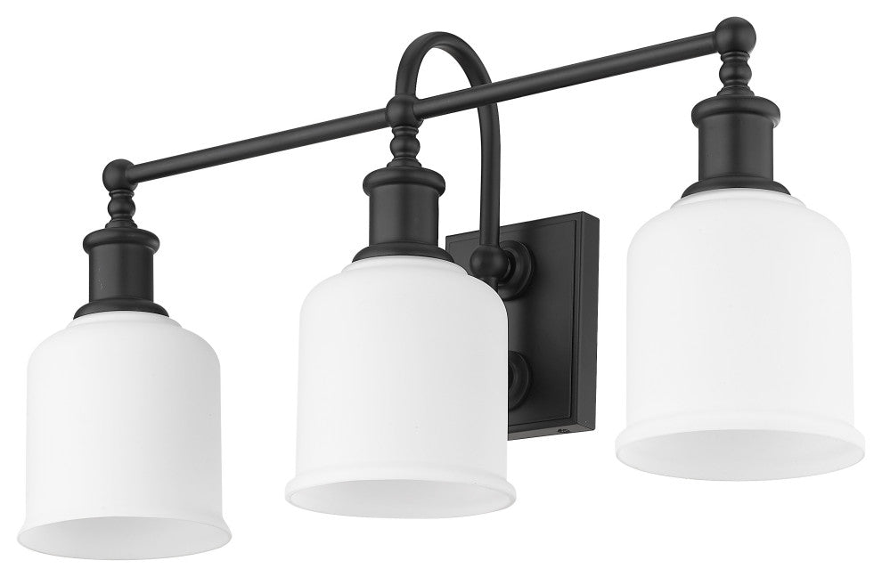 Zlite 733-3V-MB 3-Light Vanity, Matte Opal